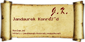 Jandaurek Konrád névjegykártya